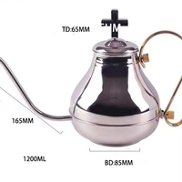 1200ml en acier inoxydable bouilloire théière plus épaisse hôtel théière cafetière cuisinière à induction bouilloire à thé