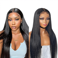 Perruque de Cheveux Humains Bruts Vietnamiens Alignés aux Cuticules 13x6 HD en Dentelle Suisse sans Colle pour Femmes Noires – Vente en Gros