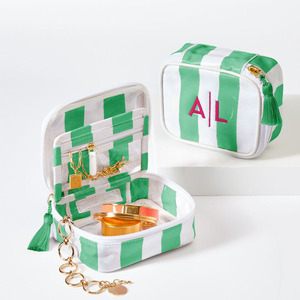 Bolsa de lápiz labial de Pvc transparente para mujer, venta al por mayor, bolsa de viaje de Pvc a rayas, estuche de joyería transparente - Product Image 4