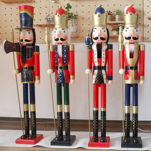 150Cm 5ft Giáng Sinh Nhà Trang Trí Cuộc Sống Lớn Kích Thước Bằng Gỗ <span class=keywords><strong>Nutcracker</strong></span> Soldier Cho Ngoài Trời Trang Trí - Product Image 1