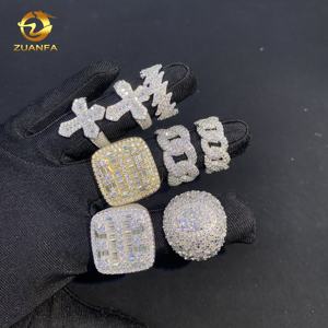 Colección de Anillos Finos para Hombre de Joyería Estilo Hip Hop, Anillos Cubanos con Cruz de Moissanita y Diamantes de Plata 925 VVS Iced Out Personalizados - Product Image 3