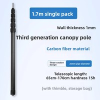 Grande tente de camping en plein air importée Tige de support d'auvent en fibre de carbone et pare-soleil Accessoires de poteaux de tente de positionnement télescopique