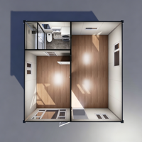 Conteneur pliable à montage rapide, cabine modulaire préfabriquée au design moderne, avec fonction respirante, pour hôtel, gîte, jardin, bureau