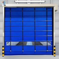 Porte à enroulement rapide automatique en acier galvanisé et PVC, design industriel pour applications d'entreposage et de stockage frigorifique