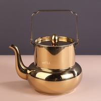 Bouilloire moderne en acier inoxydable avec filtre, poignées anti-chaleur, compatible induction, capacité 2L, passe au lave-vaisselle, pour la maison et le bureau