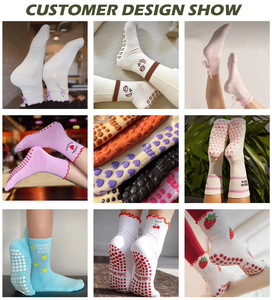 Chaussettes de Pilates antidérapantes <span class=keywords><strong>DIBAO</strong></span> pour femmes, chaussettes de yoga et de danse avec points en silicone sur la semelle, respirantes pour l'été - Product Image 6