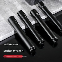 Jeu de douilles à chocs extra longues de 200 mm, en acier au carbone robuste, douilles profondes de 22-27 mm pour clé à chocs électrique