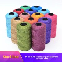 Vente en gros 100% fil polypropylène fil de nylon à trois brins crochet tressé combiné fil de laine de soie de glace coussin de siège de voiture chapeau teint