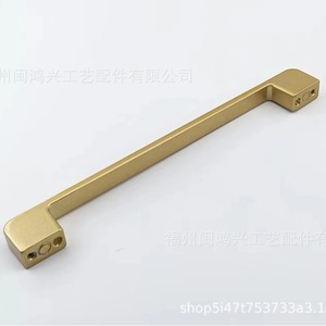 Min Hong Xing Aluminum Alloy Cabinet Handle 200mm Sand <b>Gold</b> Bar Shape European Style <b>Drawer</b> Door <b>Pull</b> - Product Image 5