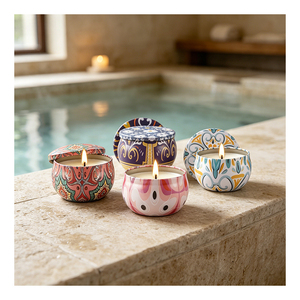 Envase de Terciopelo para Velas con Tapa Blanca Premium, Mezcla de Soja para Aromaterapia, Recuerdo de Boda, Edición de Lujo para Boutique - Product Image 5