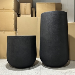 Pot de fleurs en fibre de <span class=keywords><strong>verre</strong></span> simple de style européen, écologique, biodégradable, rond, pour l'extérieur/l'intérieur, pour jardin, hôtel, centre commercial - Product Image 4