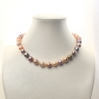 Collier de perles d'eau douce baroques Edison, perles irrégulières de couleurs mélangées, perles véritables en vrac, chaîne de perles, bijoux en gros