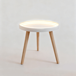 <span class=keywords><strong>Mesa</strong></span> de Centro LED Pequeña Desmontable para Sala de Estar con Decoración de Patas de Madera, <span class=keywords><strong>Mesa</strong></span> de Té Pequeña para Sala de Estar, Dormitorio o Balcón - Product Image 4