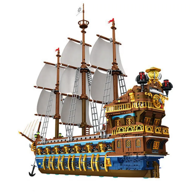 Royal fleet blocos de construção, pirata navio, barco grande, modelo, brinquedos de construção, legocompatível, crianças, presente, coleção para adultos