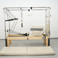 Máquina de Pilates Cadillac Reformer Profesional Portátil de Madera de Arce para Gimnasio en Casa y Bienestar Corporal