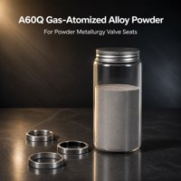 Poudre métallique alliée A60Q atomisée au gaz, à haute densité apparente, à flux libre, -300 Mesh, gris foncé, pour application de frittage de guides de soupape