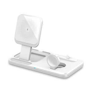 2024 ขายร้อน 3 In 1 เครื่องชาร์จไร้สายแบบพับได้สําหรับ Iphone Samsung Iwatch Airpods สินค้ายอดนิยมชาร์จเร็ว - Product Image 1