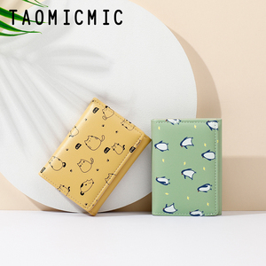 桃色可爱猫印花可爱儿童钱包Pu Leathder <span class=keywords><strong>3</strong></span>折叠钱离合器大容量青少年钱包批发 - Product Image 6