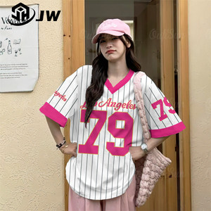 Sitio Web Independiente Transfronterizo para Camisetas Deportivas de Manga Corta con Cuello en V y Estampado Digital 3D para Hombre y Mujer, en Tela de Malla - Product Image 4