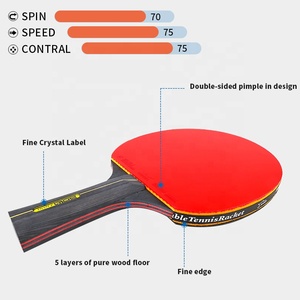 Ensemble de raquettes de <span class=keywords><strong>Ping</strong></span>-<span class=keywords><strong>Pong</strong></span>, <span class=keywords><strong>raquette</strong></span> de Tennis de Table avec 3 balles picots - Product Image 5