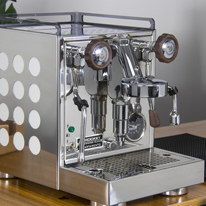 Portafiltro de 58 mm de Acero Inoxidable sin Fondo con Mango de Madera para Máquina de <span class=keywords><strong>Espresso</strong></span> <span class=keywords><strong>Rocket</strong></span>, Directo de Fábrica - Product Image 3