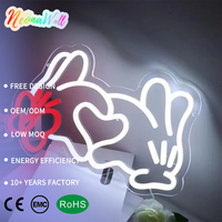 Neonawall, fabricant de néons personnalisés, néon LED en forme de cœur, lumière décorative USB pour la décoration murale de la chambre à coucher pour la Saint-Valentin