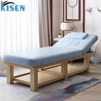 Ucuz Fiyatlı Modern Ayarlanabilir Kirpik Yatağı, Güzellik Spa Salonu, Otel ve Spor Salonu Kullanımı için Ahşap Çerçeveli