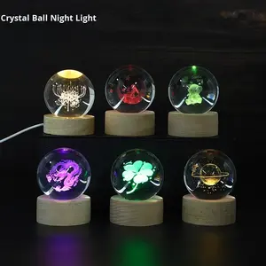 Cubo de Cristal del Sistema Solar con Grabado Láser 3D Personalizable de Alta Calidad HBL, Luz Nocturna Brillante para Decoración del Hogar - Product Image 2