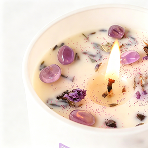 Oshine Lavender Scented Soy <b>Wax</b> <b>Candle</b> 10 oz Handmade Aromatherapy Glass Jar Birthday & Mother's Day Gift for Women - Product Image 5