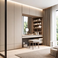 Majestic Zunteng Galerie d'habillement élégante en aluminium pour projet d'appartement contemporain, zone de planification de la décoration de la suite principale