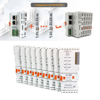 Controlador PLC RS232, RS485, relé, módulo PT100 IO programación opcional, módulos de entrada y salida analógicos y digitales