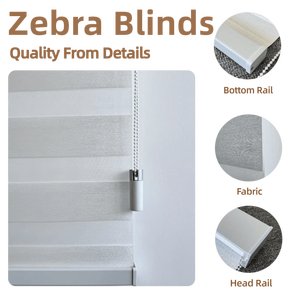 Hướng dẫn sử dụng kiểm soát nửa màn tùy chỉnh con lăn cửa chớp Zebra Rèm cho home & khách sạn được xây dựng trong cài đặt thiết kế đồng bằng - Product Image 3