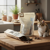 Sacs personnalisés imprimés pour aliments pour chiens, emballage refermable pour aliments pour animaux de compagnie, sac d'emballage en plastique avec fenêtre centrale, pochette autoportante en kraft