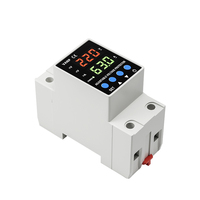 Protector de Sobretensión y Baja Tensión Ajustable Monofásico PN2-VA5 con Pantalla Dual y Reinicio Automático para Riel DIN