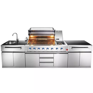 BAINENG Usine chinoise Armoire de cuisine modulaire <span class=keywords><strong>Barbecue</strong></span> Grill Fumoir Barbecues en gros Armoire de cuisine extérieure autoportante - Product Image 2