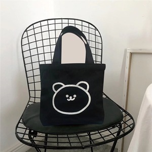 Wholesale Eco-friendly Reusable Cute Cartoon Cotton <strong>Canvas</strong> Tote Bag Ladies Custom Logo <strong>Printed</strong> Rope Handle Shopping Bag - Product Image 3