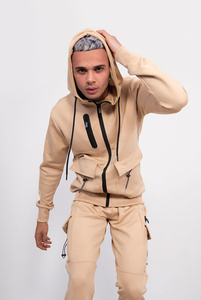 Chándal de lana para hombre, prenda de vestir, ajustada, de buena calidad, color Beige, venta al por mayor, gran oferta, <span class=keywords><strong>2021</strong></span> - Product Image 2