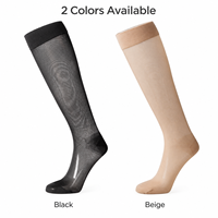 Chaussettes de compression fines et respirantes pour femmes, hauteur genou, pour usage quotidien