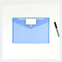 Bolsa de plástico personalizada para documentos PP A4, sobre transparente, carteras de bolsillo, carpeta escolar, bolsa transparente para archivos con botón a presión
