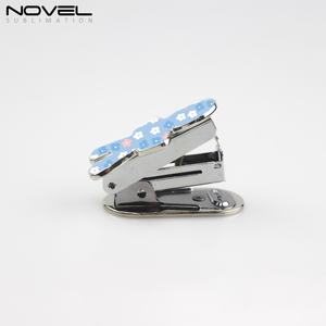 Vente directe d'usine Agrafeuse miniature en métal personnalisée pour papier Agrafeuse portable mignonne avec feuille d'aluminium pour impression numérique de logo - Product Image 5