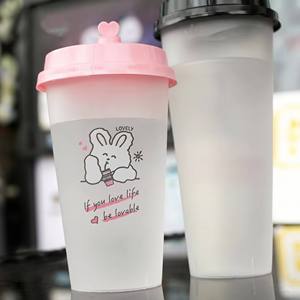 Vasos de PP Rígido para Impresión Personalizada, Vasos para Té de Burbujas Boba, Transparentes/Mate, 12oz 16oz 20oz 24oz, Vasos Gruesos para Bebidas con Tapa - Product Image 4