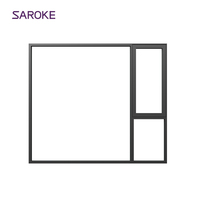 SAROKE Energiesparendes M92 Aluminium Dreh-Kipp-Fenster NFRC-Zertifiziert Amerikanischer Standard Low-E Glas mit Edelstahlgitter