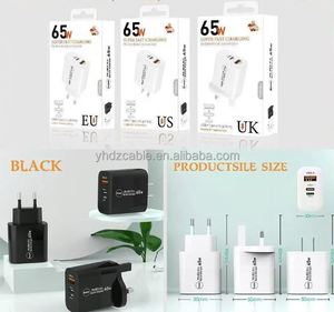 เครื่องชาร์จ USB 65W ชาร์จเร็ว USB+2 พอร์ต Type-C ของแท้ พกพาสะดวก ชาร์จได้หลายอุปกรณ์ ใช้ได้ทั่วโลก - Product Image 5
