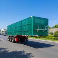 Semi-remorque benne fermée JINFENG en acier, capacité 20-80 tonnes, équipement de stationnement robuste, 3/4 essieux, pneus 12R22.5, couleur personnalisable
