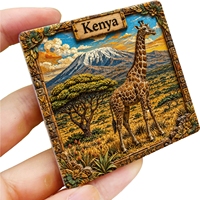 Aimants de réfrigérateur en céramique Afrique Kenya, souvenirs touristiques, articles de décoration, artisanat