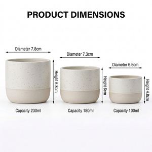 Rustic Ceramic Tea <b>Cup</b> 100ml 180ml 230ml Speckled Matte Coffee Mug Customizable for Wedding Favor Cafe Bulk Factory Direct Price - Product Image 2