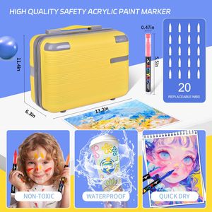 Wholesale 408 Color Permanent Acrylic Paint Marker Pens for Rock Wood Canvas <b>Stone</b> Ceramic Surfaces - Product Image 5