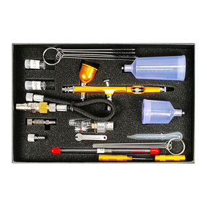 Aérographe Ar180l à alimentation par gravité 7cc, double action, vitesse réglable, outil de peinture artistique avec kit d'accessoires - Product Image 4