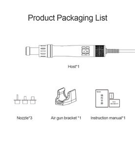 Pistolet à air portable intelligent TR1 1000W avec source d'alimentation électrique haute efficacité 60,000 tr/min chauffage uniforme stable pour le classement de bricolage - Product Image 6