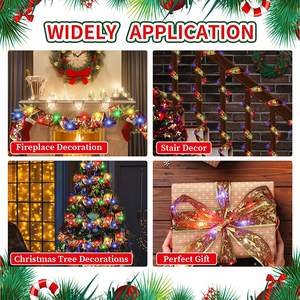 <span class=keywords><strong>Ruban</strong></span> lumineux pour sapin de Noël de 10 m, fil de cuivre, double <span class=keywords><strong>ruban</strong></span>, nœuds lumineux, guirlandes lumineuses <span class=keywords><strong>LED</strong></span>, <span class=keywords><strong>ruban</strong></span> de Noël avec lumière <span class=keywords><strong>LED</strong></span> - Product Image 6